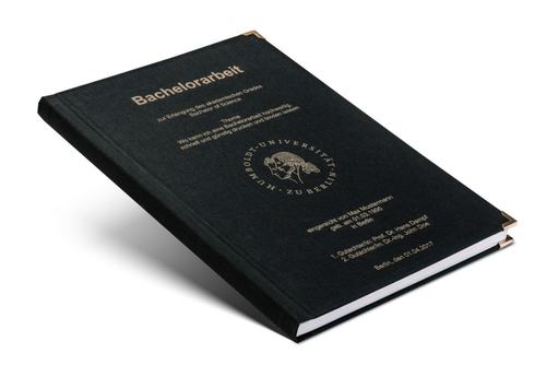 Leinenbuch Bindung A4 Leinenbuch SCHWARZ mit Lasergravur
